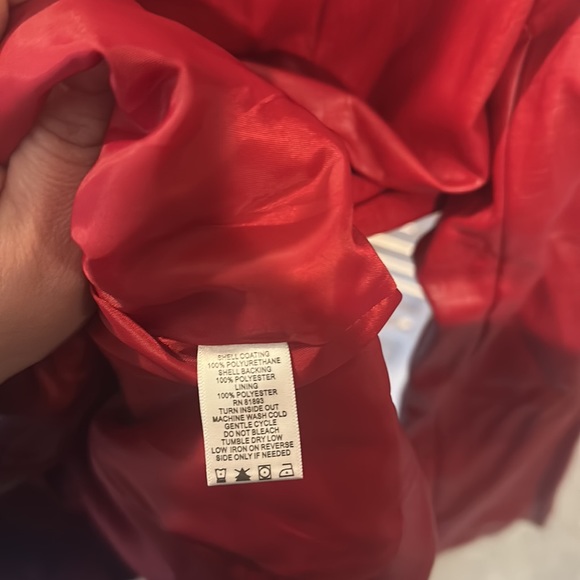 QVC Susan Graver Faux Leather Jacket Red - Picture 7 of 7